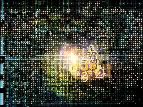 Computing Network Illustrazione stock