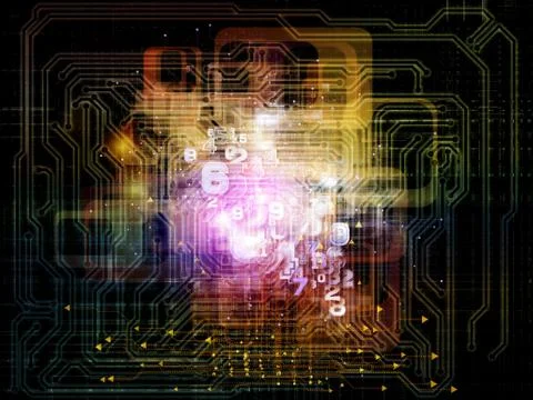 Computing Network Ilustração Stock