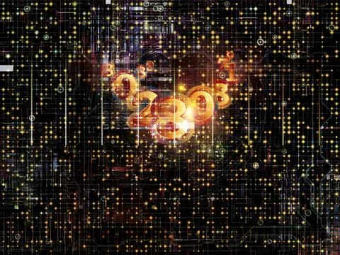 Computing Network Ilustração Stock