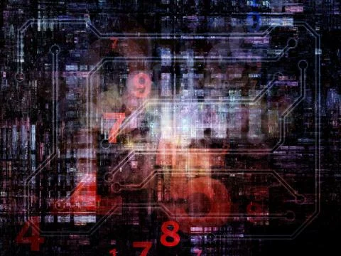 Computing Network Ilustração Stock