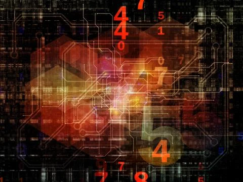 Computing Network Ilustração Stock