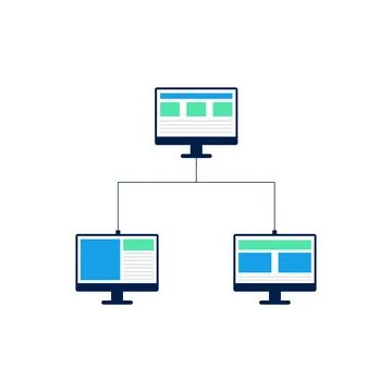 Computing network Vector icon design illustration Stock Illustration