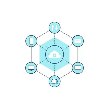Computing network Vector icon design illustration Stock Illustration