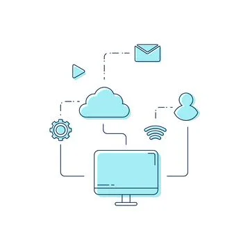 Computing network Vector icon design illustration イラスト素材