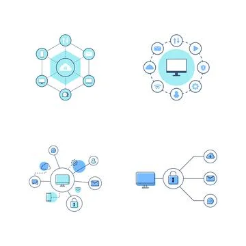 Computing network Vector icon design illustration Stock Illustration