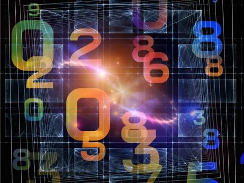 Computing Numbers Ilustração Stock