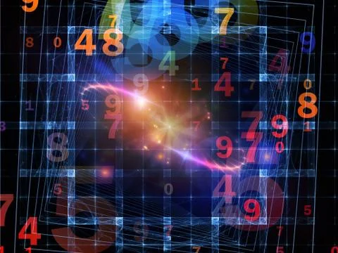 Computing Numbers Ilustração Stock