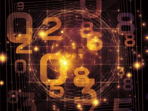 Computing Numbers Ilustração Stock