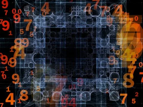 Computing Numbers 스톡 일러스트
