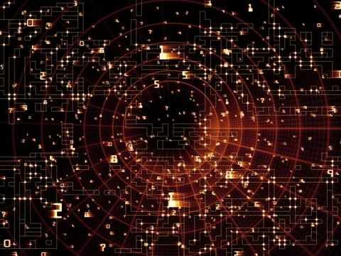 Computing Numbers Illustrazione stock