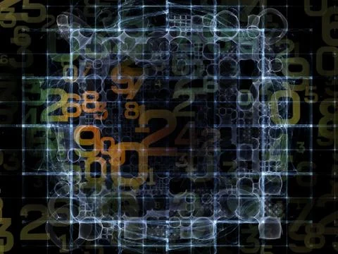 Computing Numbers Ilustração Stock