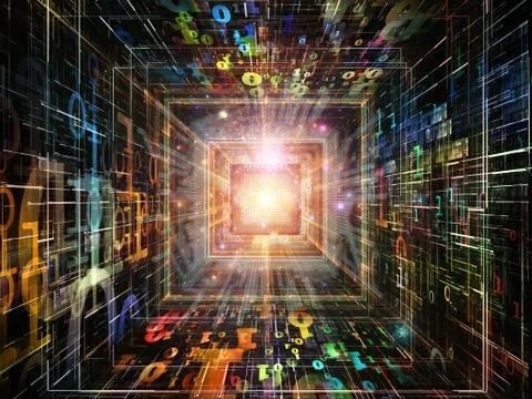 Computing Numbers Illustrazione stock