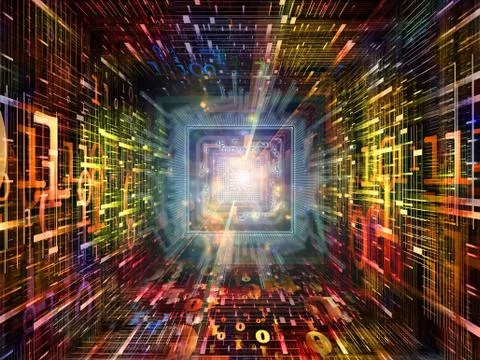 Computing Numbers Stock Illustration