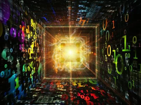 Computing Numbers Ilustração Stock