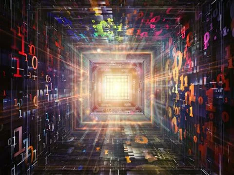 Computing Numbers Stock Illustration
