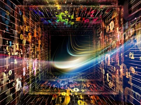 Computing Numbers Ilustração Stock