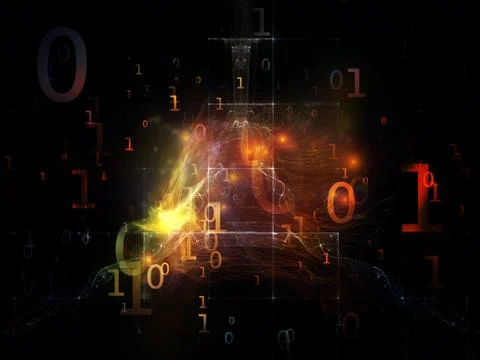 Computing Numbers Ilustração Stock