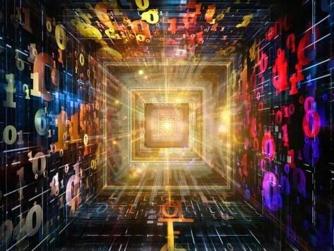 Computing Numbers Ilustração Stock