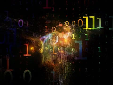 Computing Numbers Stock Illustration