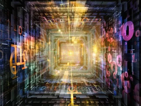 Computing Numbers Ilustração Stock