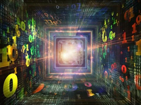 Computing Numbers Illustrazione stock