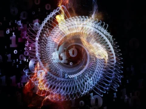 Computing Numbers Stock Illustration