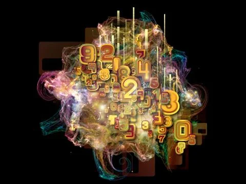 Computing Particle Ilustração Stock