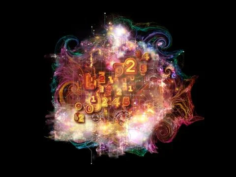 Computing Particle Ilustração Stock