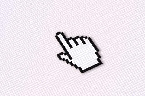 Computing - pointer close up Stock Illustration