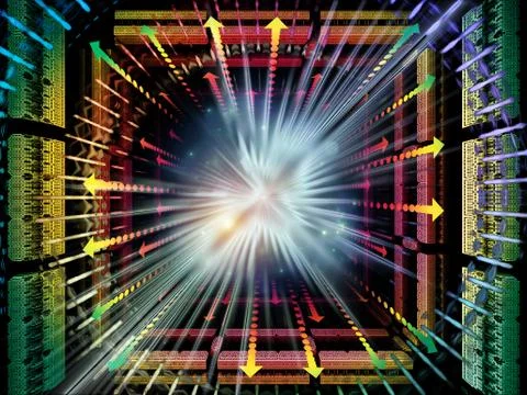 Computing Quantum Space Stock Illustration