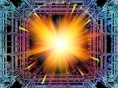 Computing Quantum Space Stock Illustration