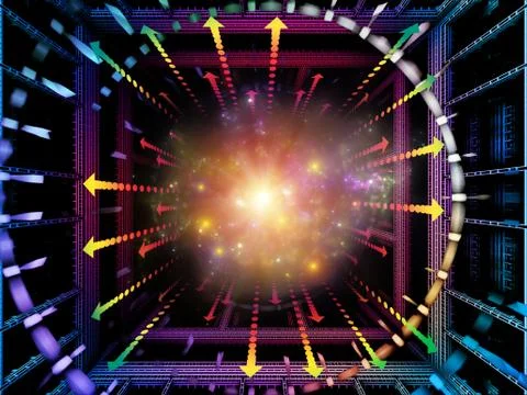 Computing Quantum Space Stock Illustration