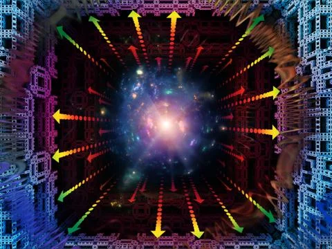 Computing Quantum Space Stock Illustration