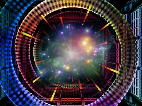 Computing Quantum Space Stock Illustration