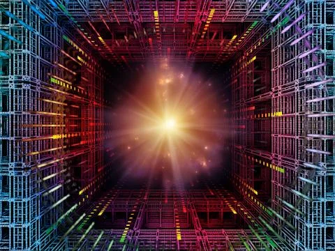 Computing Quantum Space Stock Illustration