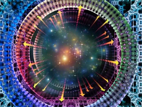 Computing Quantum Space Stock Illustration