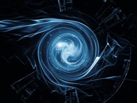 Computing Radial Fractal Texture Stockillustratie