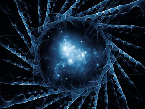 Computing Radial Fractal Texture Illustrazione stock