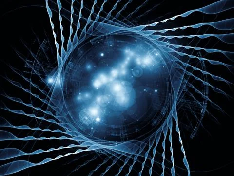 Computing Radial Fractal Texture 스톡 일러스트