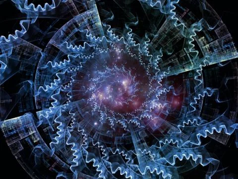 Computing Radial Fractal Texture Stockillustratie