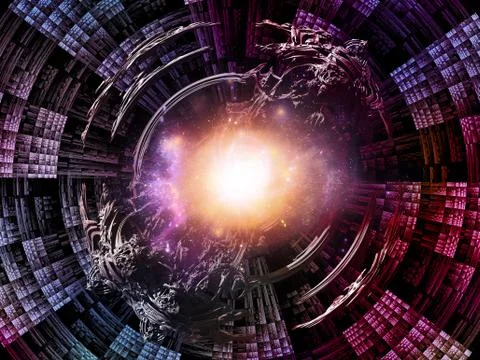 Computing Radial Rays Stock Illustration