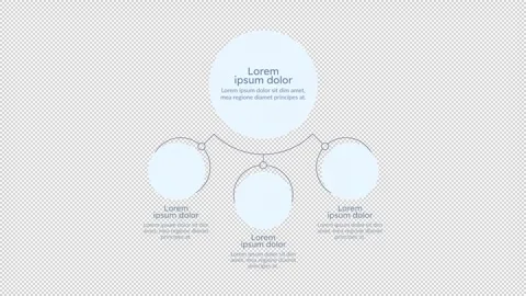 Computing round infographic 3 steps template animation Stock Footage 333733085