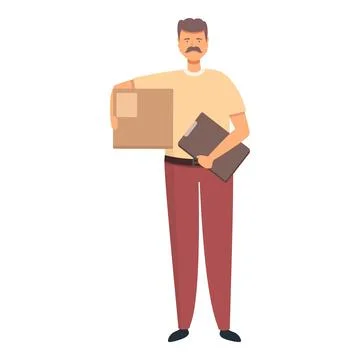 Computing service manager icon cartoon vector. Device parcel Illustrazione stock