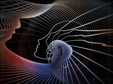 Computing Soul Geometry Illustrazione stock