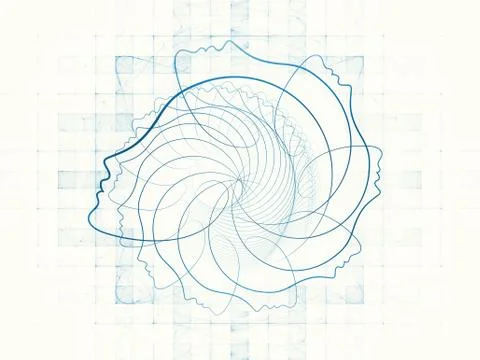 Computing Soul Geometry Illustrazione stock