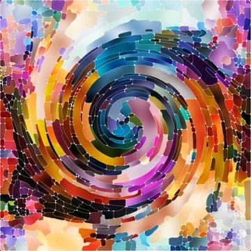 Computing Spiral Color Stock Illustration
