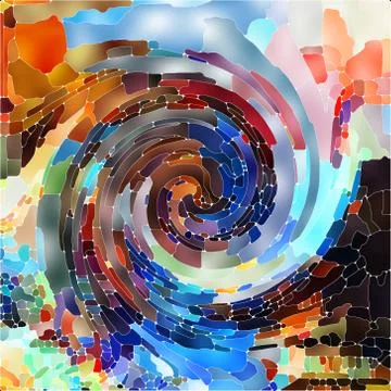 Computing Spiral Color Ilustração Stock