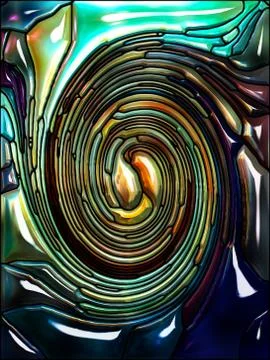 Computing Spiral Color Ilustração Stock