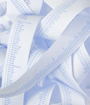 Computing stripes with numbers. costs, expenses, revenues and pr Foto stock