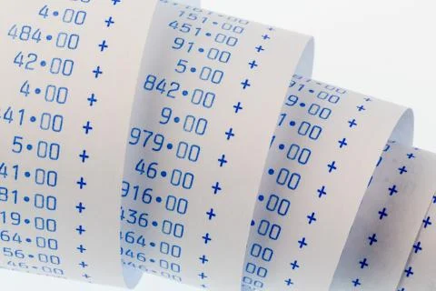 Computing strips of calculator Stock Photos